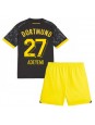 Otroški Nogometna dresi replika Borussia Dortmund Karim Adeyemi #27 Gostujoči 2023-24 Kratek rokav (+ hlače)